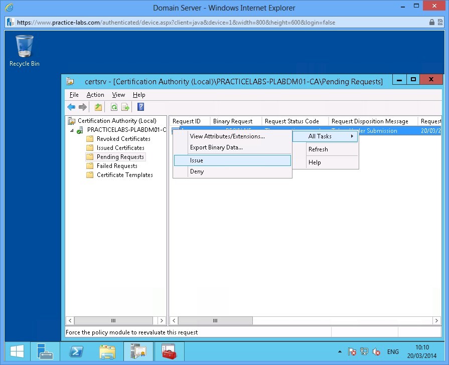 Practice Labs screenshot.